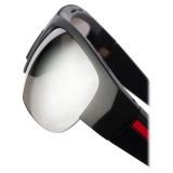 Prada - Prada Linea Rossa Active Collection - Occhiali da Sole Semi-Rimless - Nero Argento Cromato - Prada Collection