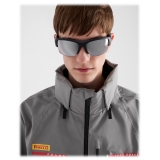 Prada - Prada Linea Rossa Active - Semi-Rimless Sunglasses - Black Silver Chrome - Prada Collection - Sunglasses