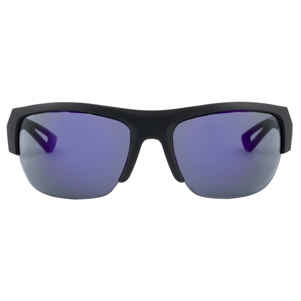 Prada - Prada Linea Rossa Active Collection - Occhiali da Sole Semi-Rimless - Nero Blu Viola - Prada Collection