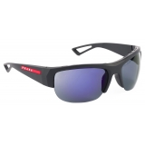 Prada - Prada Linea Rossa Active Collection - Occhiali da Sole Semi-Rimless - Nero Blu Viola - Prada Collection