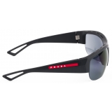 Prada - Prada Linea Rossa Active Collection - Occhiali da Sole Semi-Rimless - Nero Blu Viola - Prada Collection