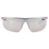 Prada - Prada Linea Rossa Active Collection - Occhiali da Sole Avvolgente - Grigio Luna Rossa Argento Cromato