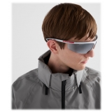 Prada - Prada Linea Rossa Active Collection - Occhiali da Sole Avvolgente - Grigio Luna Rossa Argento Cromato