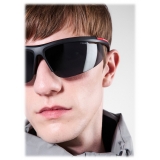 Prada - Prada Linea Rossa Active - Wraparound Sunglasses - Black Slate Gray - Prada Collection - Sunglasses - Prada