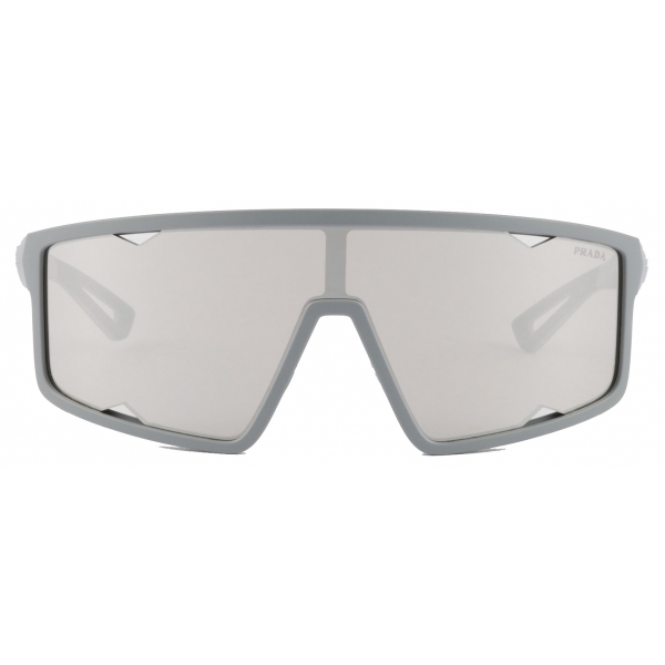 Prada - Prada Linea Rossa Active - Wraparound Sunglasses - Gray Silver Chrome - Prada Collection - Sunglasses