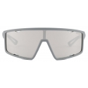 Prada - Prada Linea Rossa Active - Wraparound Sunglasses - Gray Silver Chrome - Prada Collection - Sunglasses