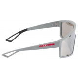 Prada - Prada Linea Rossa Active - Wraparound Sunglasses - Gray Silver Chrome - Prada Collection - Sunglasses