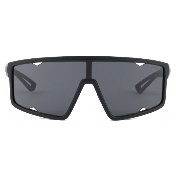 Prada - Prada Linea Rossa Active - Wraparound Sunglasses - Black Slate Gray - Prada Collection - Sunglasses - Prada
