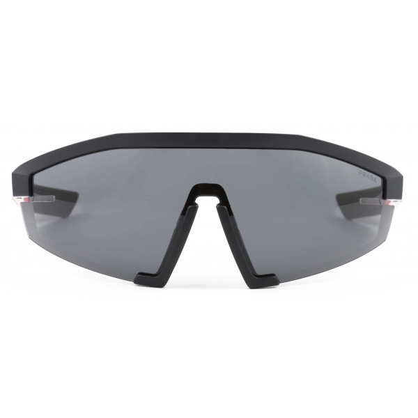 Prada - Prada Linea Rossa Impavid - Wraparound Sunglasses - Black Slate Gray - Prada Collection - Sunglasses