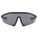 Prada - Prada Linea Rossa Impavid - Wraparound Sunglasses - Black Slate Gray - Prada Collection - Sunglasses