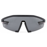Prada - Prada Linea Rossa Impavid - Wraparound Sunglasses - Black Slate Gray - Prada Collection - Sunglasses