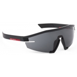 Prada - Prada Linea Rossa Impavid - Wraparound Sunglasses - Black Slate Gray - Prada Collection - Sunglasses