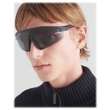 Prada - Prada Linea Rossa Impavid - Wraparound Sunglasses - Black Slate Gray - Prada Collection - Sunglasses