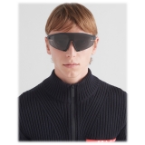 Prada - Prada Linea Rossa Impavid - Wraparound Sunglasses - Black Slate Gray - Prada Collection - Sunglasses