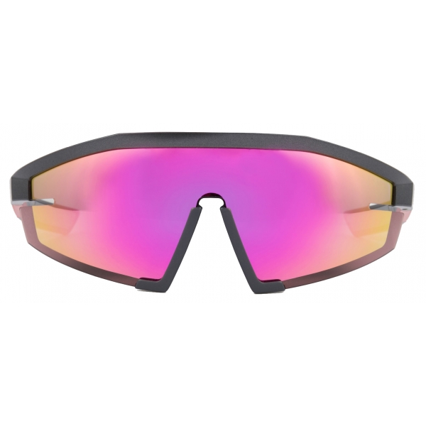 Prada - Prada Linea Rossa Impavid - Wraparound Sunglasses - Metallic Iron Fluo Pink - Prada Collection - Sunglasses
