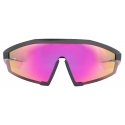 Prada - Prada Linea Rossa Impavid - Wraparound Sunglasses - Metallic Iron Fluo Pink - Prada Collection - Sunglasses