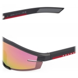 Prada - Prada Linea Rossa Impavid - Wraparound Sunglasses - Metallic Iron Fluo Pink - Prada Collection - Sunglasses