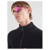 Prada - Prada Linea Rossa Impavid - Wraparound Sunglasses - Metallic Iron Fluo Pink - Prada Collection - Sunglasses