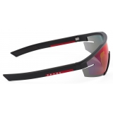 Prada - Prada Linea Rossa Impavid - Wraparound Sunglasses - Black Red Iridescent - Prada Collection - Sunglasses