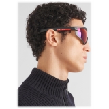 Prada - Prada Linea Rossa Impavid - Wraparound Sunglasses - Black Red Iridescent - Prada Collection - Sunglasses