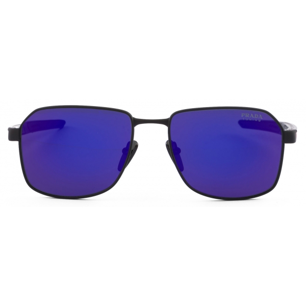 Prada - Prada Linea Rossa - Square Sunglasses - Rubberized Black Sea Blue - Prada Collection - Sunglasses - Prada