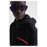 Prada - Prada Linea Rossa - Square Sunglasses - Rubberized Black Sea Blue - Prada Collection - Sunglasses - Prada