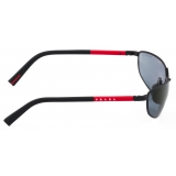 Prada - Prada Linea Rossa - Wraparound Sunglasses - Rubberized Black blue Purple - Prada Collection - Sunglasses