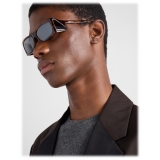 Prada - Prada Runway - Mask Sunglasses - Tortoiseshell Dark Grey - Prada Collection - Sunglasses - Prada Eyewear