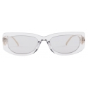 Prada - Prada with The Triangle Logo - Rectangular Sunglasses - Transparent Gray - Prada Collection - Sunglasses