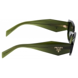 Prada - Prada Symbole Collection - Occhiali da Sole Geometrica - Verde Militare - Prada Collection - Occhiali da Sole