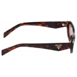 Prada - Prada Symbole Collection - Occhiali da Sole Cat Eye - Tartaruga Radica Mogano - Prada Collection - Occhiali