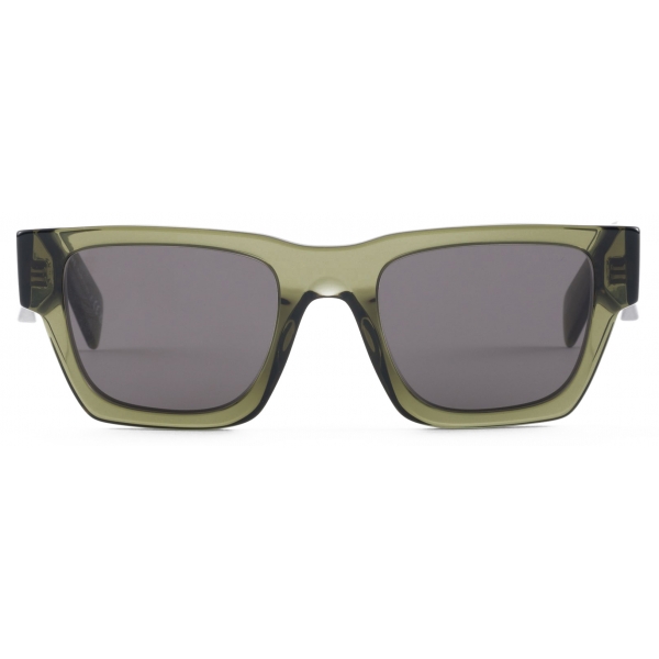 Prada - Prada Symbole - Rectangular Sunglasses - Transparent Military Green Carbon - Prada Collection - Sunglasses