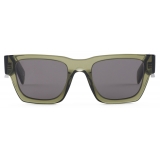 Prada - Prada Symbole Collection - Occhiali da Sole Rettangolare - Verde Militare Trasparente Carbonio - Prada