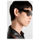 Prada - Prada Symbole - Rectangular Sunglasses - Transparent Military Green Carbon - Prada Collection - Sunglasses
