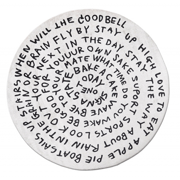 Qeeboo - Morning Thoughts Carpet Round - Tappeto Qeeboo by Shantell Martin - Arredo - Casa