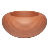 Qeeboo - Nami Planter - Terracotta - Fioriera Qeeboo by Stefano Giovannoni - Illuminazione - Casa