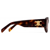 Céline - Occhiali da Sole Triomphe 15 in Acetato - Havana Scuro - Occhiali da Sole - Céline Eyewear