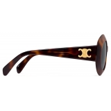 Céline - Occhiali da Sole Triomphe 14 in Acetato - Avana Scuro Classico - Occhiali da Sole - Céline Eyewear