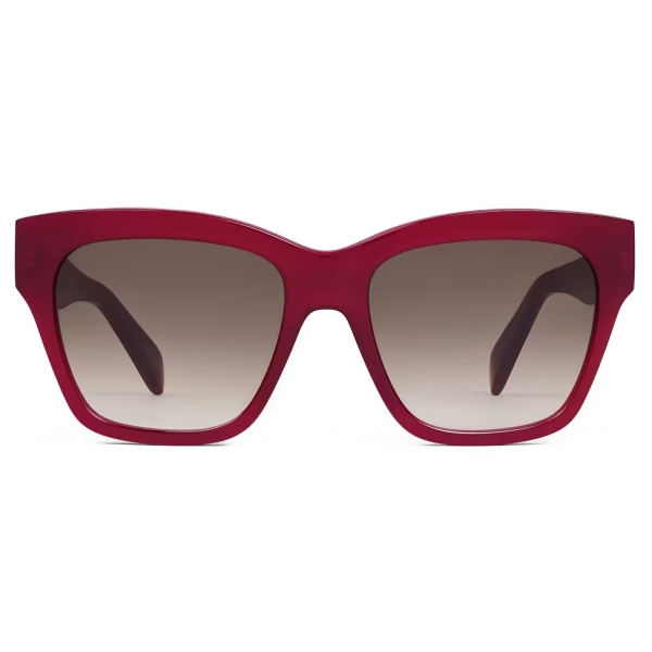 Céline - Occhiali da Sole Triomphe 09 in Acetato - Bordeaux Opalescente - Occhiali da Sole - Céline Eyewear