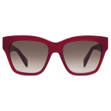 Céline - Occhiali da Sole Triomphe 09 in Acetato - Bordeaux Opalescente - Occhiali da Sole - Céline Eyewear