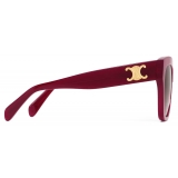 Céline - Occhiali da Sole Triomphe 09 in Acetato - Bordeaux Opalescente - Occhiali da Sole - Céline Eyewear