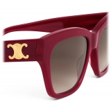 Céline - Occhiali da Sole Triomphe 09 in Acetato - Bordeaux Opalescente - Occhiali da Sole - Céline Eyewear