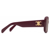 Céline - Occhiali da Sole Triomphe 04 in Acetato - Melanzana Scuro - Occhiali da Sole - Céline Eyewear