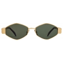 Céline - Occhiali da Sole Triomphe Metal 02 in Metallo - Oro Verde - Occhiali da Sole - Céline Eyewear