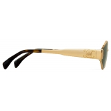 Céline - Occhiali da Sole Triomphe Metal 02 in Metallo - Oro Verde - Occhiali da Sole - Céline Eyewear