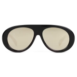 Céline - Aviator S300 Sunglasses in Acetate with Mirror Lenses - Black - Sunglasses - Céline Eyewear