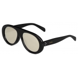 Céline - Aviator S300 Sunglasses in Acetate with Mirror Lenses - Black - Sunglasses - Céline Eyewear