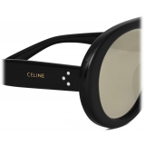Céline - Aviator S300 Sunglasses in Acetate with Mirror Lenses - Black - Sunglasses - Céline Eyewear