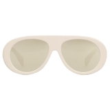 Céline - Aviator S300 Sunglasses in Acetate with Mirror Lenses - Ivory - Sunglasses - Céline Eyewear