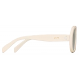 Céline - Aviator S300 Sunglasses in Acetate with Mirror Lenses - Ivory - Sunglasses - Céline Eyewear